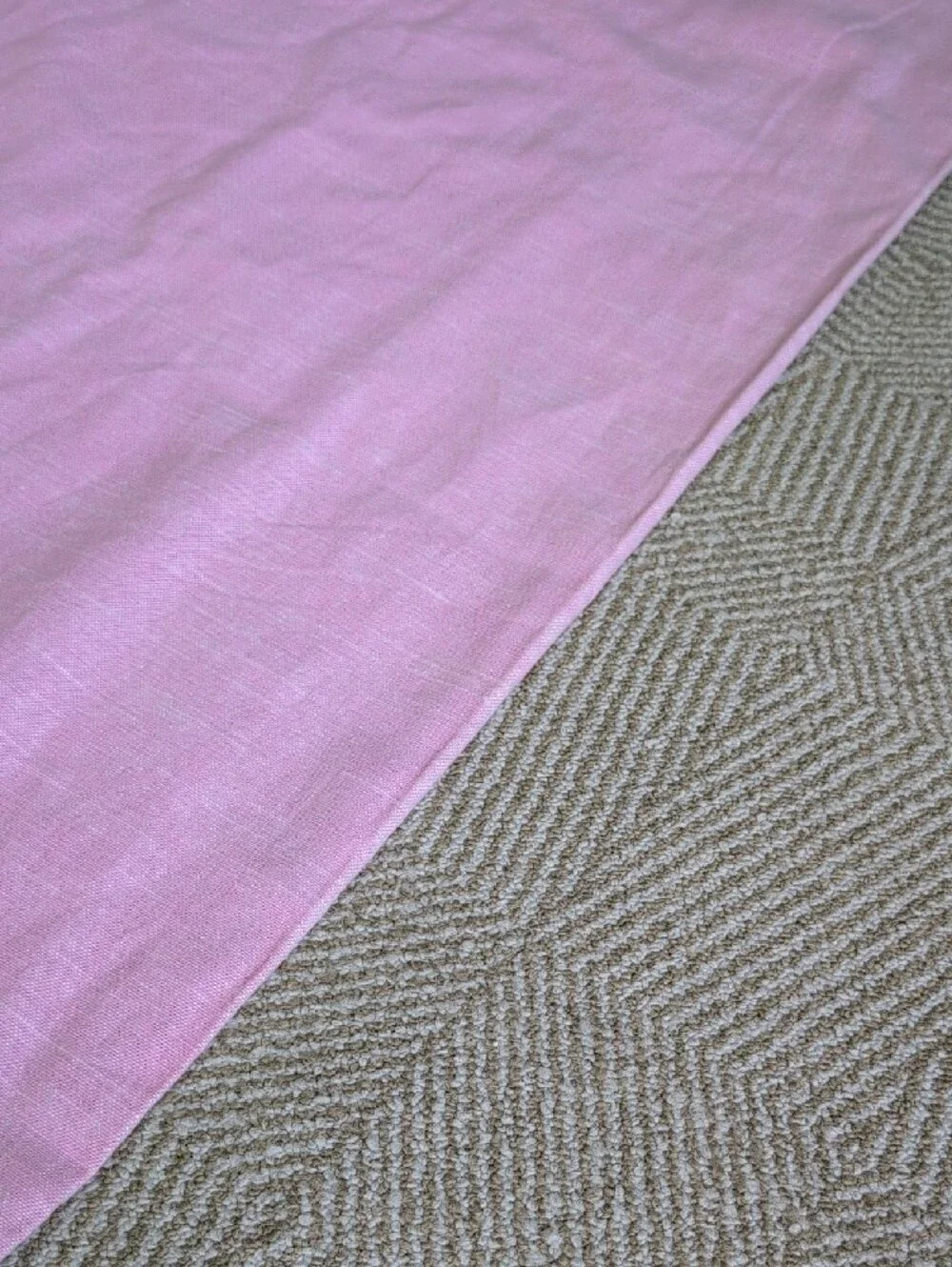 Pottery Barn Kids Evelyn Pink Linen Blend Blackout Curtains Panel Pair 44